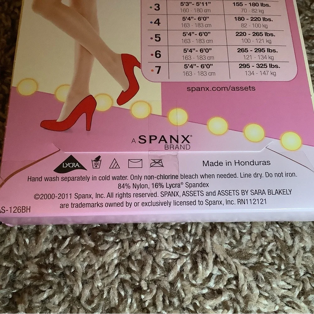 Spanx Assets sheer shaping pantyhose, color black, size: 1